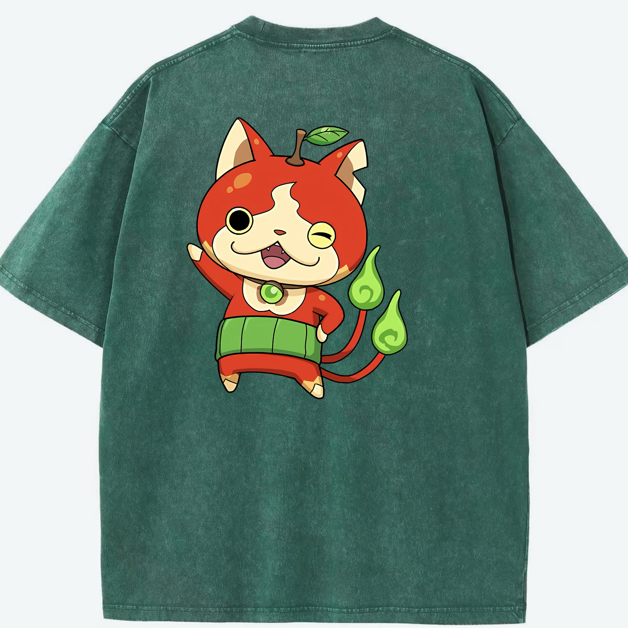 （画像用） 妖怪ウォッチ Yo-kai Watch 綿100% ヴィンテージ風 半袖Tシャツ（背面プリント）